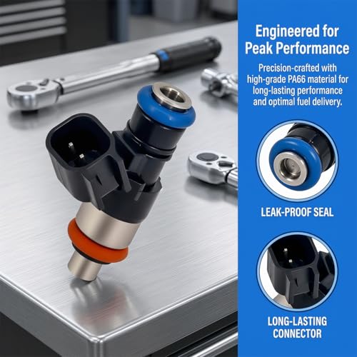 Fuel Injector Replacement for 0280158077 Compatible with Taurus Edge | Compatible with Flex Fusion MKX MKT MKS MKZ and CX-9, engine fuel delivery, vehicle engine placement, replacement part