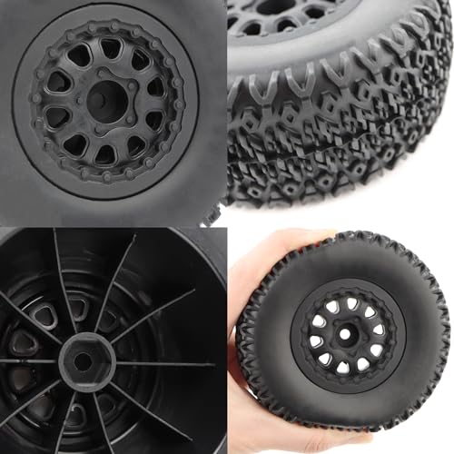 4-Pack 1:10 RC Rubber Car Tires On Road Tyres 12mm Hex Plastic Wheels Rims for Racing TT01 TT02 XV01 TA06 PTG2 94111 94188 94108 9125 X07 RC Cars