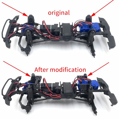 RC Aluminum Shock Mount Multiple Mounting Positions Damper Holder | For TRX4M Defender Bronco 1/18, RC Crawler, Upgrades, Black