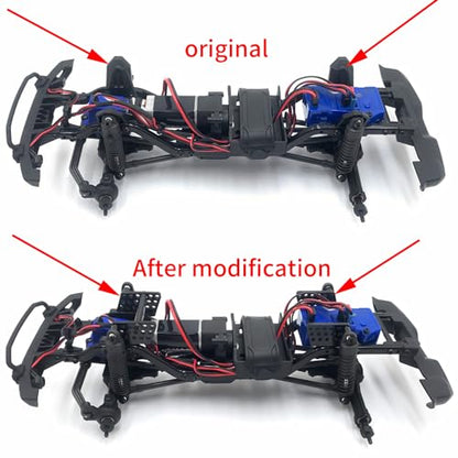 RC Aluminum Shock Mount Multiple Mounting Positions Damper Holder | For TRX4M Defender Bronco 1/18, RC Crawler, Upgrades, Black