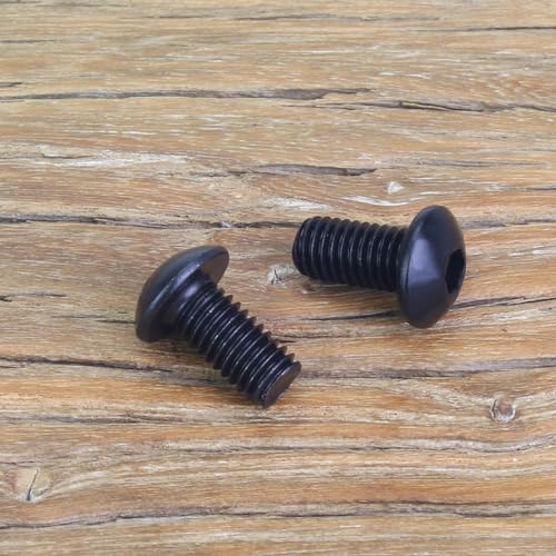 55 Pieces M5 x 10mm Button Head Socket Cap Screws, Thread Pitch 0.8mm, Sutemribor M5 Black Screws, 10.9 Grade Alloy Steel, Black Oxide Finish, Fully Threaded - size: M5 x 10mm, style: Button Head