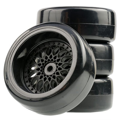 1/10 Drift Car Tires Set, Diameter 63mm RC Car Road Wheels and Tires with 12mm Hex RC Drift Car Tires Offset 3/6/9mm Fit for HSP HPI Sakura RC Car Accessories (Color : Offset 9mm) - color: Offset 9mm