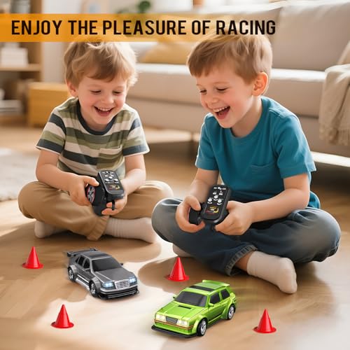 Mini RC Drift Car 1/43 with Gyroscope, 4WD Full Proportional RC Car, 2.4GHZ Hobby Grade Remote Control Cars, RTR Model Vehicle, 20+KM/H High Speed for Hobbyists Kids Adults(Green) - color: Green