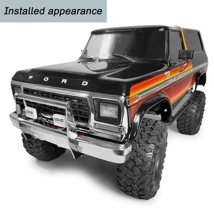 MOHERO Metal Front Bumper with 2 LED Lights for 1/10 TRX4 Bronco RC Crawler Car Accessories