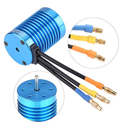 F540 RC Brushless Motor, Sensorless Brushless Motor RC Car Motor 3000KV 4370KV High Torques with 3.175mm Shaft for 1/10 1/12 Truck Crawler (3000KV)