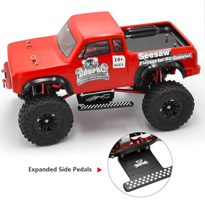 GOUPRC 2204 2400KV Brushless Outrunner Motor with Transmission & 30A Brushless Esc with Pedals for SCX24 RC Crawler Axial 1/24 RC Car Truck - style: Motor+ ESC+Pedals Black