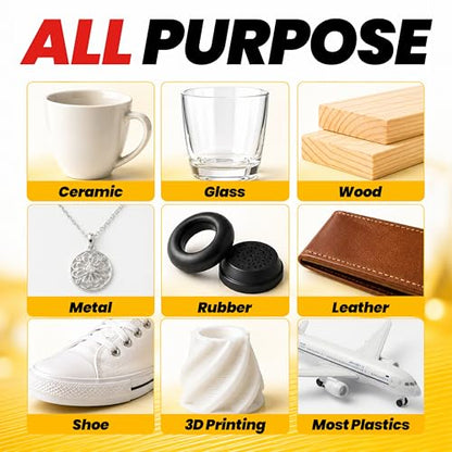 Thick Super Glue Gap Filling CA Glue for Wood Furniture Shoes Ceramic Plastic Glass Leather Metal Model, All Purpose Superglue for Woodworking, Crafts and Repairs, Clear Instant Cyanoacrylate Adhesive - size: 1oz, style: Thick