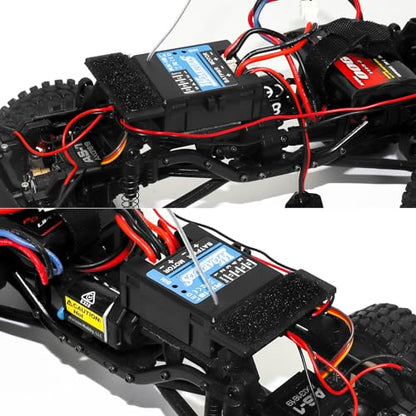 2 in 1 ESC & Receiver with 2.4G RC Transmitter ESC Remote Controller Receiver Combo Specially Designed for Axial SCX24 RC Car