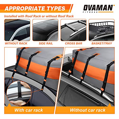 Car Rooftop Cargo Carrier Bag – 20 Cubic Feet Waterproof Heavy Duty 900D Roof Bag for All Vehicles SUV with/Without Roof Rack, Car Storage Bag with Anti-Slip Mat, 6 Hooks & Luggage Lock - size: 20 Cubic Feet