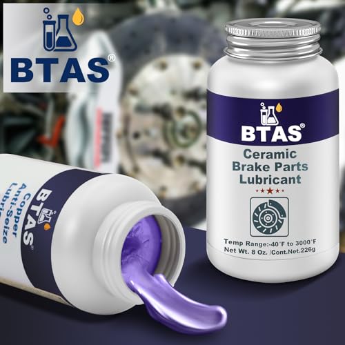 BTAS Silicone Brake Grease Lubricant for Brake Caliper Pad Pin Parts Lube, Synthetic Ceramic Brake Grease with Brush 8 oz - size: 8 oz