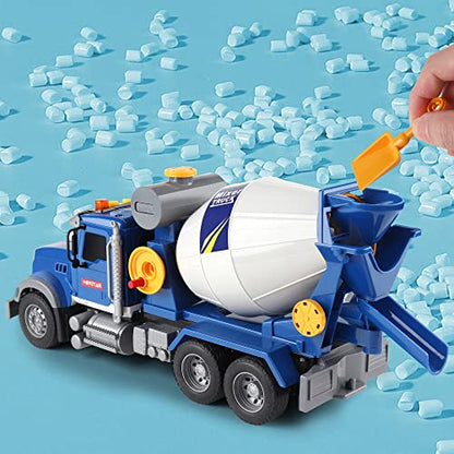 Dwi Dowellin Toddler Trucks Toys for Boys Age 1-3 3-5,Big Cement Mixer Truck with Lights and Sounds,Kids Boy Toys Christmas Birthday Gift Car - style: mixer tuck