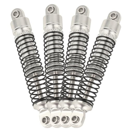 53mm 59mm 66mm 78mm Aluminum Long Threaded Shocks Absorbers Oil Damper for 1/18 RC Crawler TRX4M TRX-4M KUpgrade Parts (59mm-silver) - color: 59mm-silver