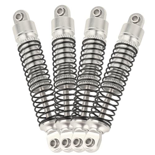 53mm 59mm 66mm 78mm Aluminum Long Threaded Shocks Absorbers Oil Damper for 1/18 RC Crawler TRX4M TRX-4M KUpgrade Parts (59mm-silver) - color: 59mm-silver