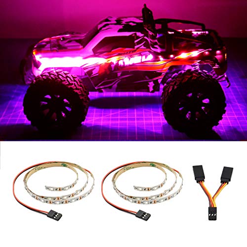 LED Light Strip for RC Fixed Wing Airplane Flying Wing Plane AR Wing Drone Model Car Truck (Pink) - color: Pink