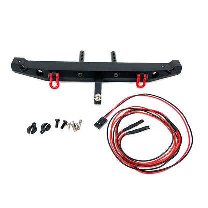 RC car Metal Front/Rear Anti-Collision Bumper for 1/10 Crawler Car TRX-4 Axial SCX10ii 90046 With Light