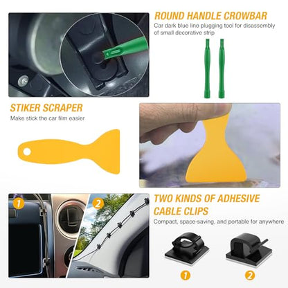 GOOACC 200Pcs Trim Removal Tool, Auto Push Pin Bumper Retainer Clip Set Fastener Terminal Remover Tool Adhesive Cable Clips Round Handle Crowbar Kit Car Panel Radio Removal Auto Clip Pliers, Green - color: 200Pcs Clips Removal Kit Green