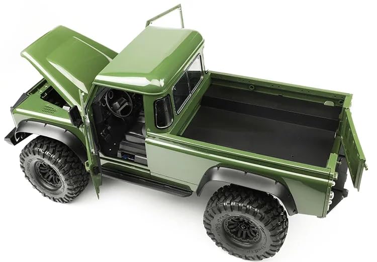 324mm Wheelbase 2-Door Pickup Truck Body Shell for 1/10 RC Crawler Car, Compatible with Traxxas TRX4 Defender RD110 (Yellow) - color: Yellow