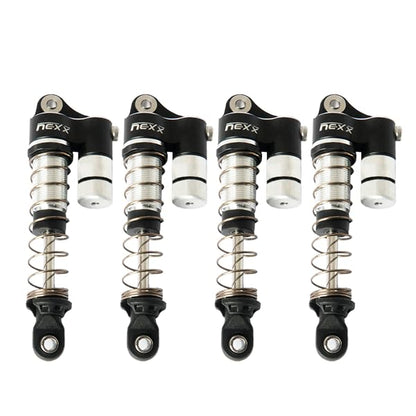 Nexx Racing Reservoir Shock (4 pcs) for RC Crawler TRX4M Scale 1/18 (HELIDIRECT) (Black) - color: Black