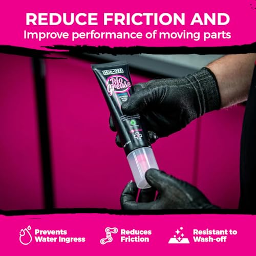 Muc-Off Bio Grease 150g (Pack of 2) with Microfiber Cloth | Premium Bike Grease for Bearings, Threads & Moving Parts | Reduces Friction, Prevents Corrosion & Water Ingress - size: 150g (Pack of 2)