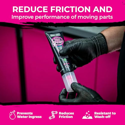 Muc-Off Bio Grease 150g (Pack of 2) with Microfiber Cloth | Premium Bike Grease for Bearings, Threads & Moving Parts | Reduces Friction, Prevents Corrosion & Water Ingress - size: 150g (Pack of 2)