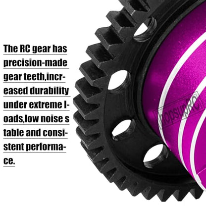 46T Upgrades Part Differential Slipper for 1/8 Outcast/Kraton/Notorious 6s BLX,1/7 Mojave/Felony 6s BLX,#45 Steel Spur Gear Slipper Clutch Diff Gear Hops Up.Pink - color: Pink(46t)