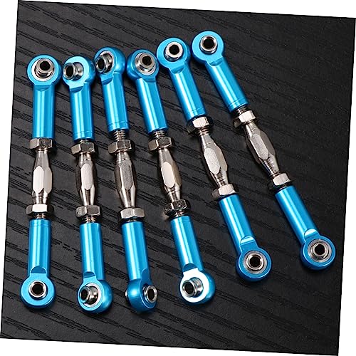 KOMBIUDA 6Pcs Aluminum Turnbuckle Rod Linkage for Epxhsp Racing Hpi Truck Buggy Upgrade Parts Construction Blue - color: Blue