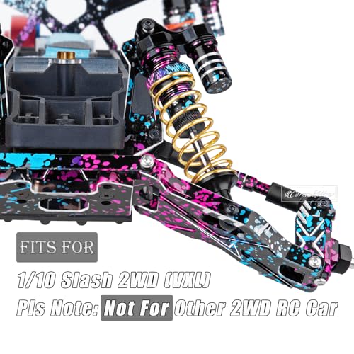RC Upgrades Part for 1/10 Slash 2WD,Driveshafts,Shock Absorbers &Suspension Arms &Turnbuckles Links&Caster Blocks &Steering Block &Stub Axle Carriers &Shock Towers &Bulkhead,Polychrome - color: Polychrome(2wd)