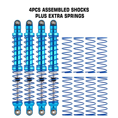 INJORA RC Shock Absorber Oil Adjustable Damper Set with Springs for 1/10 RC Truck Crawler Axial SCX10 TRX4 D90 (120mm) - size: 120mm