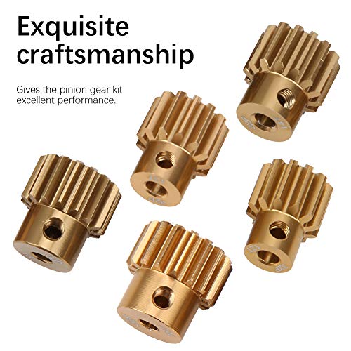 32P Pinion Gear Set, 12T/ 13T/ 14T/ 15T/ 16T RC Car Motor Gears Kit Suitable for 3.175mm Shaft 1/10 RC S CS R31 SCX10 AX10 RC Drift Racer Brush Brushless Motor
