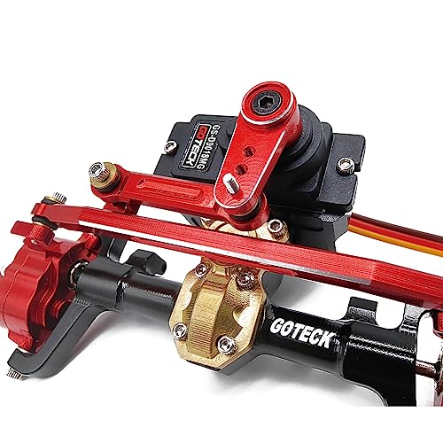 GOTECK RC Servo Mounts Servo Kit - 2.2KG Metal Gear Digital Servo with Servo Mount, Servo Horn and Steering Link Set Upgrade Parts for 1/24 Axial SCX24 RC Crawler Cars (Combo Pack 1) - color: Combo Pack 1