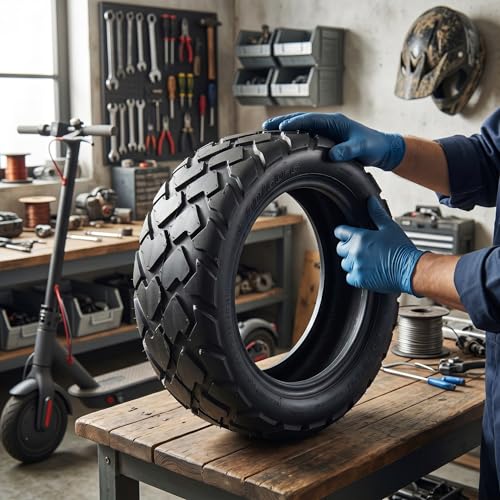 VGEBY Vacuum Tubeless Tire, 80/60‑6 Vacuum Tubeless Rubber Tire Tyre for Electric Scooter Go Karts ATV Replacement Electric Car Scooter Supplies 80/60-6 Scooter Tire