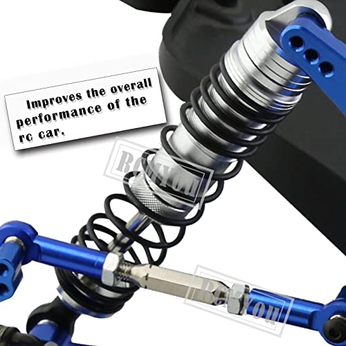 RC Shocks Absorber Upgrades Part for 1/10 Lasernut U4, Tenacity DB Pro,TENACITY TT Pro 4WD SCT,4PCS Aluminum Front Rear Big Bore RC Shocks Damper,90mm 100mm Metal Hop Ups,#LOS233011,Silver - color: Silver- 4pcs