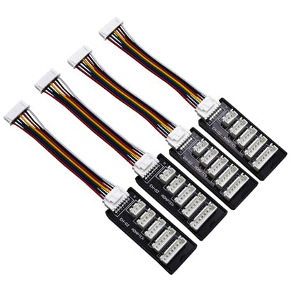 Blomiky 4 Pack JST-XH-7P to 2S-6S Adapter Board and Balace Socket Cables for B6 B6AC C150 T240 T400 Lithium Battery Charge/XH-7P Board *4