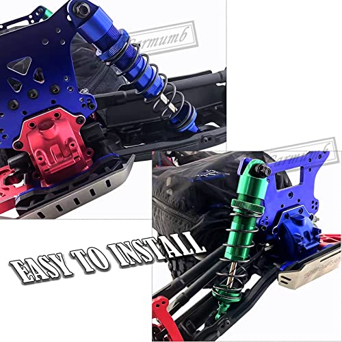 Front Rear RC Shock Upgrades Part for 1/8 Sledge 4WD #95076-4, 4PCS Full Aluminum Big Bore RC Shocks Hops Up for Sledge Monster Truck,Black - color: Black