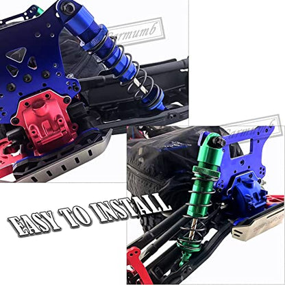 Front Rear RC Shock Upgrades Part for 1/8 Sledge 4WD #95076-4, 4PCS Full Aluminum Big Bore RC Shocks Hops Up for Sledge Monster Truck,Red - color: Red