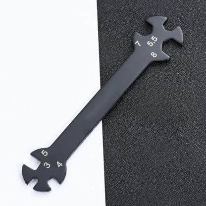 Hemobllo 6-in-1 RC Wrench Tool for Turnbuckles Adjustable Rod Wrench for RC Car Black Multifunctional Repair Tool Ergonomic Grip