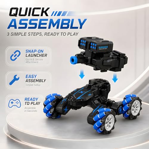 RC Tank Replacement Body, RC Tank Accessories Plastic Hull Shell Cover for Remote Control Tank Toy, Repair Upgrade Spare Parts for Hobby Model Vehicles - color: Blue & Tank Body