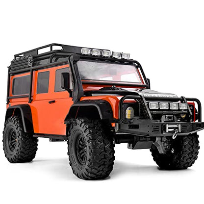 20MM Rectangular Spotlight Retro Simulation Electroplated Reflector Searchlight Headlight for 1:8 1:10 RC Car - color: Pro Transparent Lamp