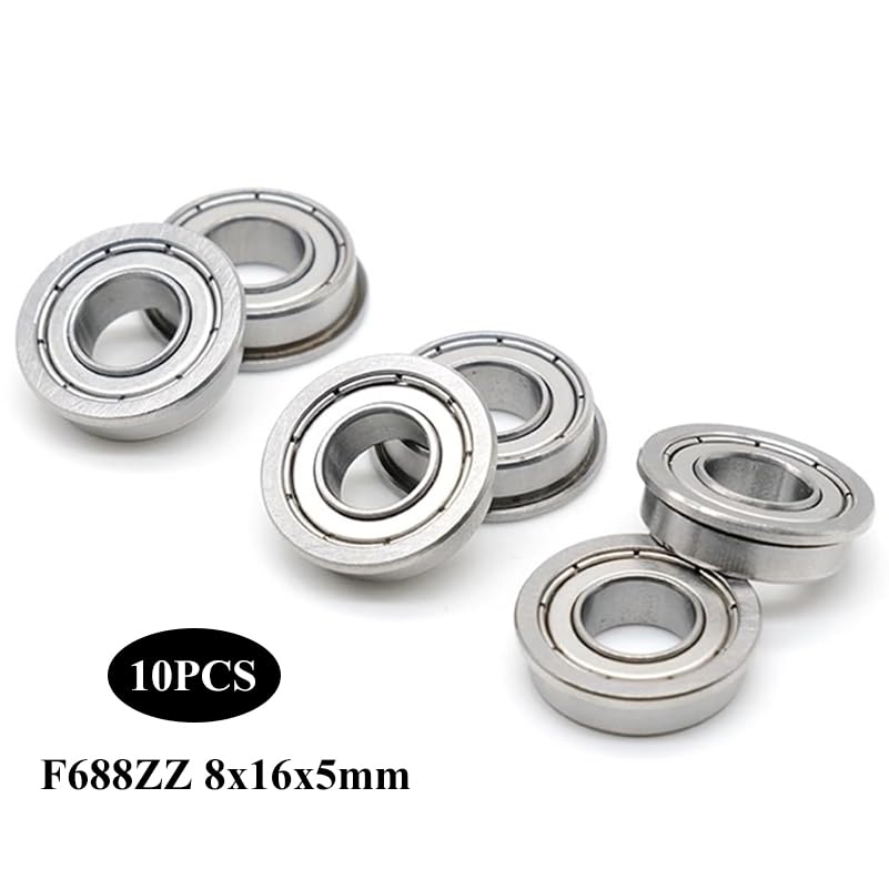 F688 F688-ZZ F688ZZ F628/8ZZ Flanged Flange Deep Groove Ball Bearings 8x16x5mm - size: F688ZZ 8x16x5