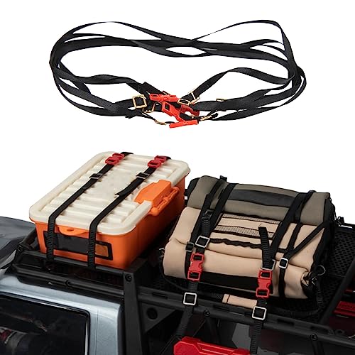 5PCS RC Crawler Accessories, Roof Rack Straps, 1/10 RC Crawler Compatible with 1/10 RC Pedrail SCX10 D90 WPL D12 TF2 YK6101