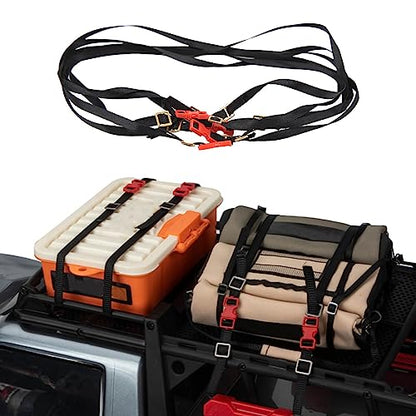 5PCS RC Crawler Accessories, Roof Rack Straps, 1/10 RC Crawler Compatible with 1/10 RC Pedrail SCX10 D90 WPL D12 TF2 YK6101
