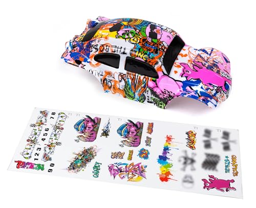 SummitLink Custom Body Compatible for 1/10 1/8 Scale RC Car or Truck (Truck not Included) (Graffiti Pink Pig) - style: Graffiti Pink Pig