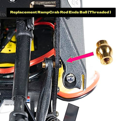 RampCrab RC Rod Ends Ball Studs Joints Set for SCX24 AX24, 60 Pcs Brass Ball, Upgrades Parts for 1/24 RC Crawler Car, Brass Upgrades Accessories Come with Screws