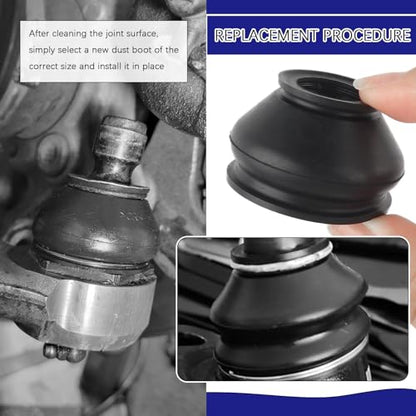 14PCS Car Tie Rod Boot Kit,Rubber Ball Joint Boot Replacement Set for Waterproof & Dustproof Protection,Multi-Size Tie Rod End Boots Fits Suspension & Steering Systems (14PCS) - color: 14PCS