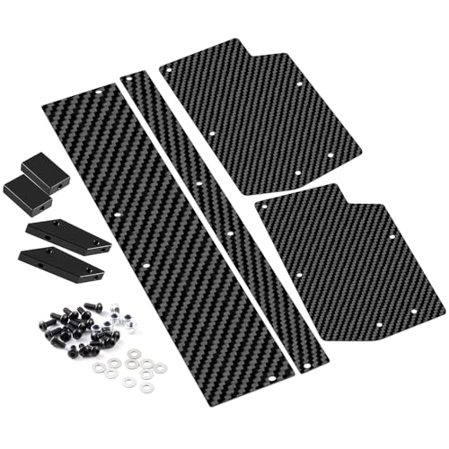 RC Car Double Deck Spoiler Carbon Fiber Tail Rear Wing Upgrade Kit for 1/8 Arrma Vendetta 3S BLX Off Road