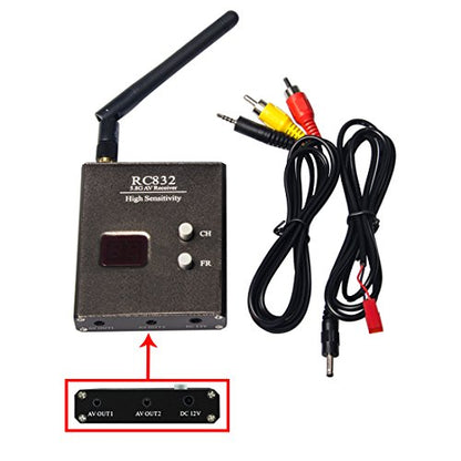 WR832 5.8GHz 40CH Wireless FPV Audio Video Receiver for Racing Drone and Multicopter