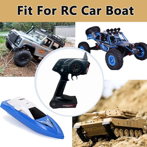2.4G 3CH Remote Control Radio Transmitter with Receiver for 1/10 1/8 RC Car RC Boat