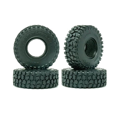 Little Guy Racing Parts Black Label M/T (57mm) 1.0 Inch Tires Compatible with 1/24 RC Axial SCX24, RGT, Element, Enduro, URUAV (4 Tires per Order), Black, 57mmx19mmR1 + Free LGRP Sticker