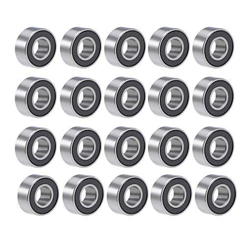 MR115-2RS Bearing 5x11x4mm, Rubber Sealed Steel 20-Pack - size: MR115-2RS