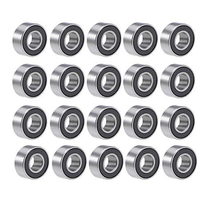 MR115-2RS Bearing 5x11x4mm, Rubber Sealed Steel 20-Pack - size: MR115-2RS